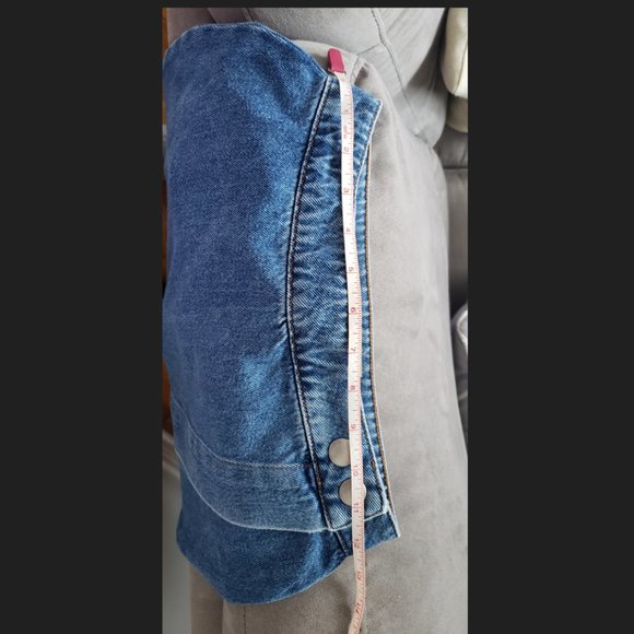 Denim Wrap Skirt in Stonewash Blue - Picture 8 of 8